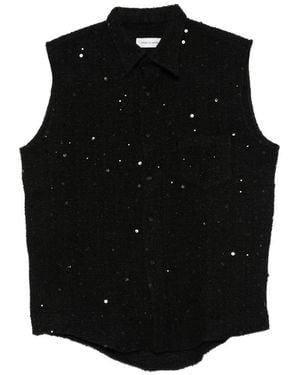 Ernest W. Baker Sequin-Embellished Sleeveless Shirt - Black