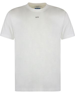 Off-White c/o Virgil Abloh Cotton Crew-Neck T-Shirt - White