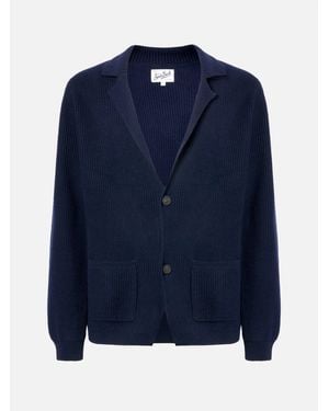 MC2 Saint Barth Pure-Wool Blazer Eaton Knitwear - Blue