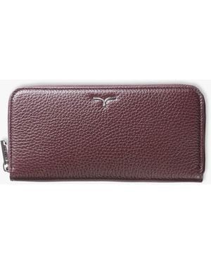 Larusmiani Zippered Wallet Lira And Money Holder - Purple