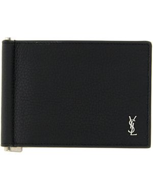 Saint Laurent 'Tiny Cassandre' Card Holder - Black