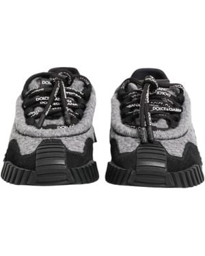 Dolce & Gabbana Black Gray Ns1 Low Top Sneakers Shoes