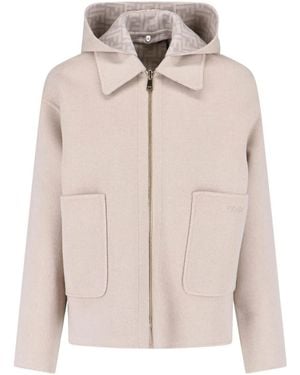 Fendi Reversible Virgin Wool Jacket - Natural
