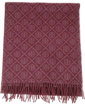 Tory Burch Double T Scarf - Purple