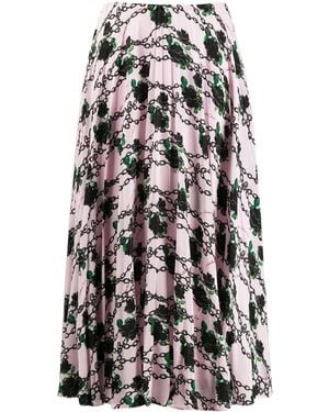 Valentino X Undercover Silk Pleated Skirt - White