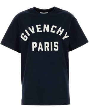 Givenchy Navy Blue Cotton Oversize T-shirt