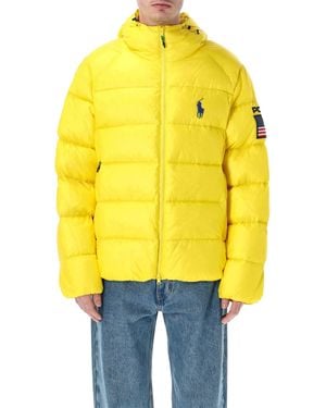 Polo Ralph Lauren Hawthorne Flag Nylon Down Jacket - Yellow