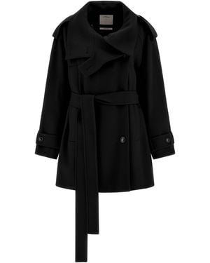 Sportmax Virgin Wool Coat - Black