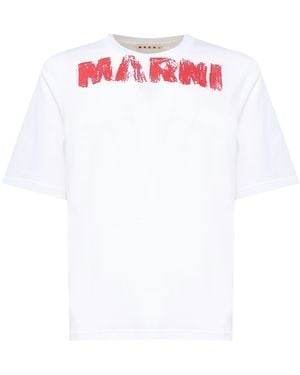 Marni Monolith Print T-Shirt - White