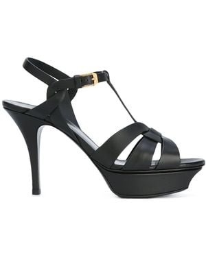 Saint Laurent 105Mm Tribute Sandals - Black