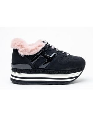 Hogan Maxi H222 Platform Sneakers - Black