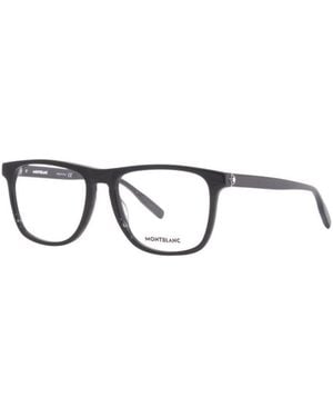 Montblanc Eyeglasses Square Full Rim, Frame And Clear Demo Lenses Lens Mb0014O001 - Brown