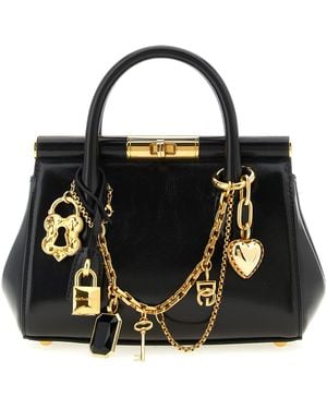Dolce & Gabbana Marlene Mini Handbag With Charms - Black