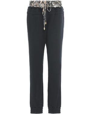 Just Cavalli Cotton Jogger Trousers - Black