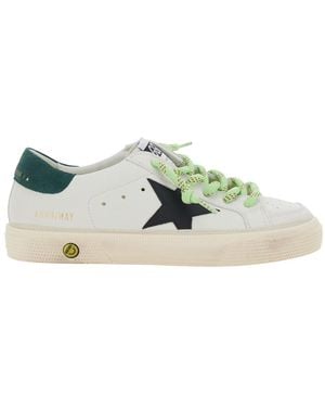Golden Goose May Leather Trainers Leather/Suede Trainers - Green