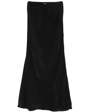 Baserange Asymmetric Paneled Midi Skirt - Black