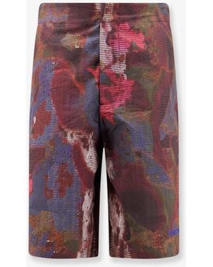 Oamc Peacemaker Vapor Cotton Bermuda Shorts - Red