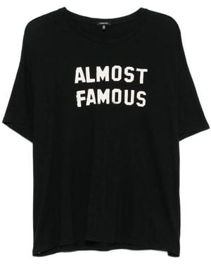 R13 Slogan-Print T-Shirt - Black