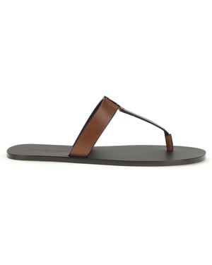 Saint Laurent Leather Thong Sandals - Multicolor