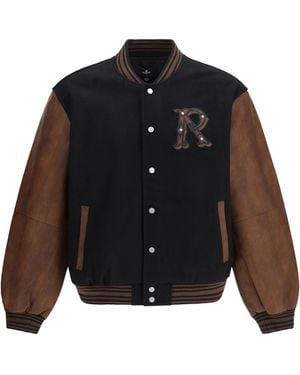 Represent Vintage Varsity Jacket - Black