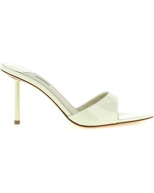 Le Silla Calfskin Stiletto Heel Sandals - Metallic