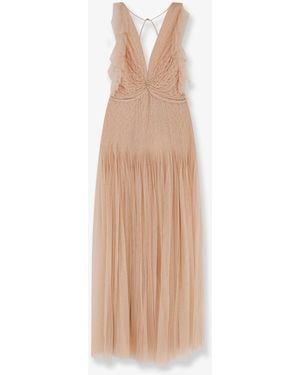 Elisabetta Franchi Evening Gown Rhinestones - White