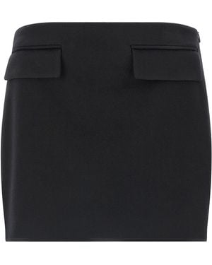 Ferragamo Cashmere Wool Skirt - Black