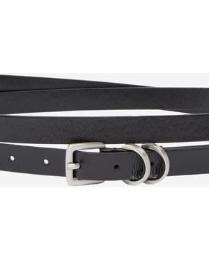 Pinko Leather Belt With Logo - Black