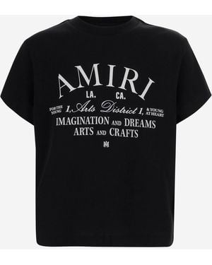 Amiri Cotton T-Shirt With Logo — T-Shirts - Black