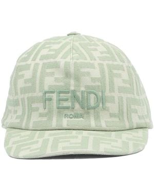 Fendi Hat With Logo - Green