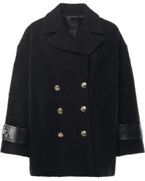 Pinko Double-Breasted Pea Coat - Blue