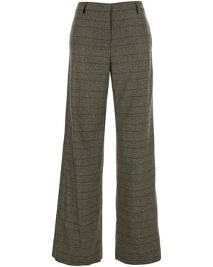 Le Plain Trousers With Striped Motif - Green