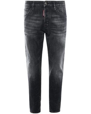 DSquared² Stretch Cotton Denim Jeans - Grey