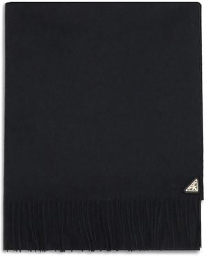 Prada Silk And Cashmere Scarf - Black