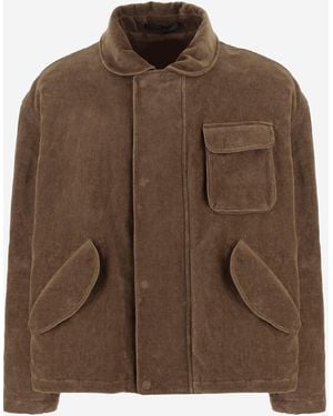 Giorgio Armani Cotton And Linen Jacket - Brown