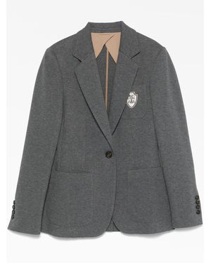Brunello Cucinelli Tailored Cotton Jacket - Grey
