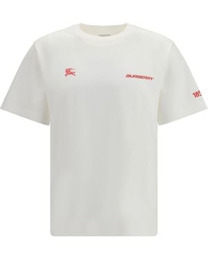 Burberry Cotton Map T-Shirt T-Shirts - White