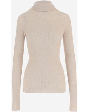 arch4 Ribbed Cashmere Turtleneck Jumper - Natural