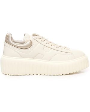 Hogan H-Stripes Sneakers - Natural