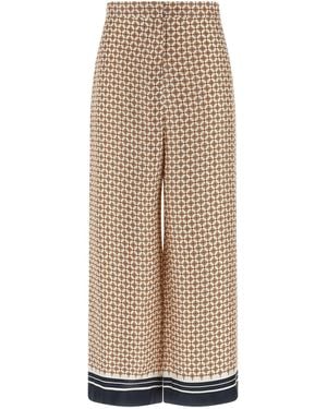Max Mara Straight Flat Front Pant - Natural