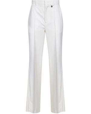 GIUSEPPE DI MORABITO Virgin Wool Flared Pants - White