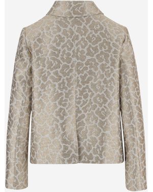 SOIR Graphic Pattern Jacket Polyester - Gray