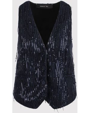 FEDERICA TOSI Sequined Vest - Blue