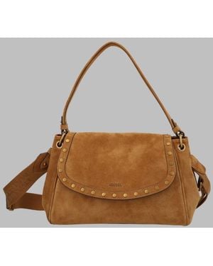 Isabel Marant Shoulder Bag Chany Suede Calf Leather - Brown