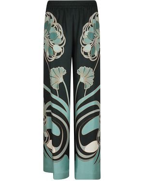La DoubleJ Palazzo Pants Silk Pantaloni - Green