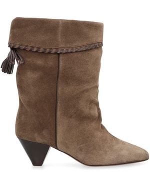 Isabel Marant Dalby Suede Ankle Boots - Brown