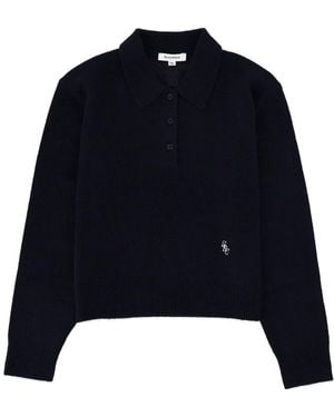 Sporty & Rich Cashmere Polo Shirt - Blue