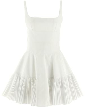 Giovanni bedin Pleated Dress Poplin - White