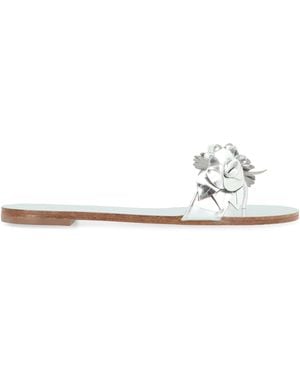 Sophia Webster Lilico Leather Slides Sandal - Metallic