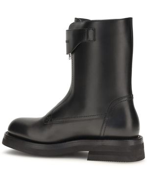 McQueen Leather Boots - Black